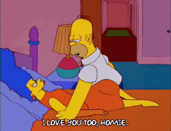I Love You Too Homie Marge Homer Simpson GIF