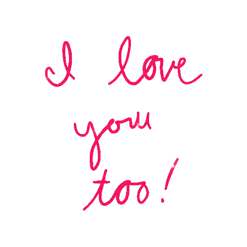 I Love You Too In Pink Sticker