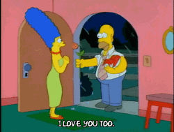 I Love You Too Marge Homer Simpson Kiss GIF