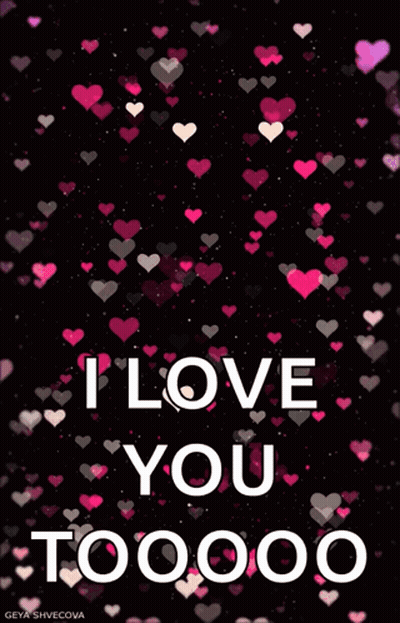 I Love You Too With Pink Hearts GIF