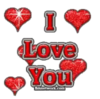 I Love You With Hearts Sticker