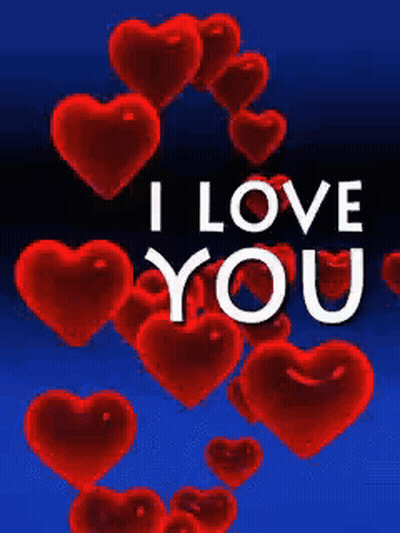 I Love You With Hearts GIF