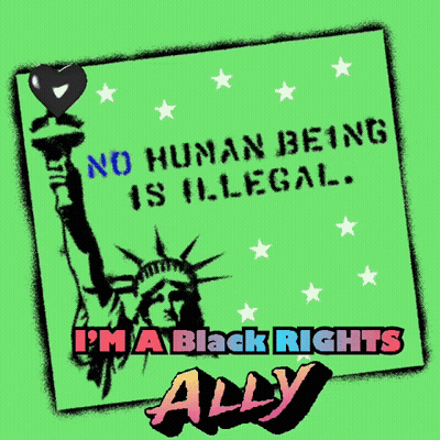 I'm A Black Rights Ally Statue Of Liberty Poster GIF