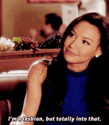 I'm A Lesbian Santana Glee GIF