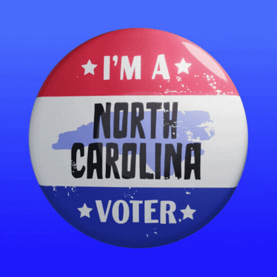 I'm A North Carolina Voter Button GIF