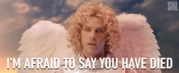 I'm Afraid You Died SNL Angel GIF