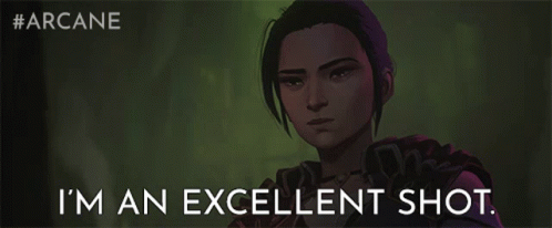 I'm An Excellent Shot Cartoon Woman GIF
