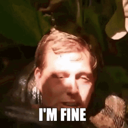 I'm Fine Being Choke By Snake GIF