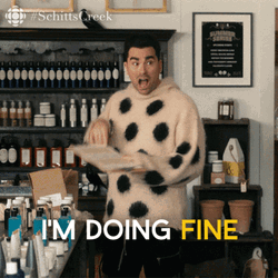 I'm Fine Sarcastic Schitts Creek GIF