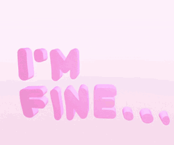 I'm Fine Wiggly Pink Font GIF