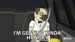  I'm Getting Hungry Feed Me Pug GIF