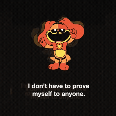 I'm Not Here To Prove Myself, I Exist, Period Poster GIF