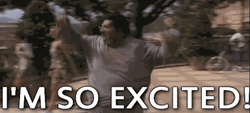 I'm So Excited Happy Fat Guy GIF
