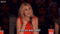 I'm So Excited Heidi Klum AGT GIF