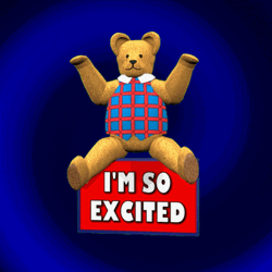 I'm So Excited Teddy Bear GIF