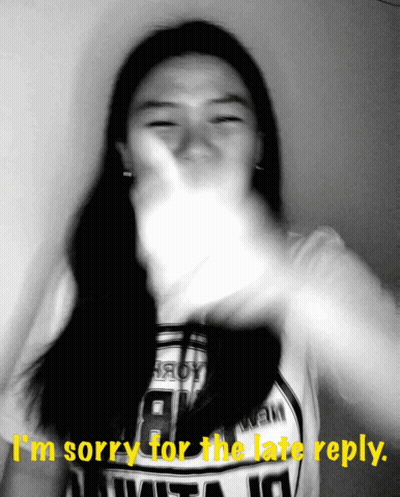 I'm Sorry For The Late Reply Girl T-Shirt GIF