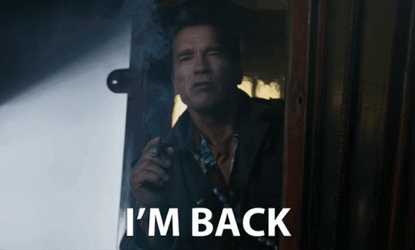I'm Thinking I'm Back Arnold Schwarzenegger GIF
