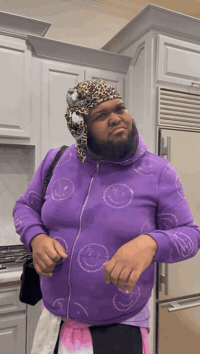 I'm Trying Be Good Girl Purple Smiley Faces GIF
