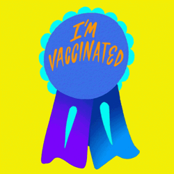 I'm Vaccinated Ribbon GIF