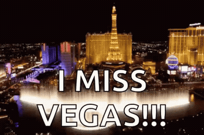 I Miss Vegas Sign At Night GIF