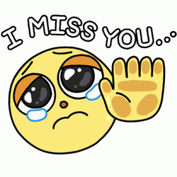 I Miss You Already Crying Emoji GIF