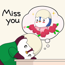 I Miss You Already Pudgy Penguin GIF