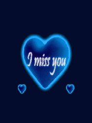 I Miss You Blue Heart  GIF