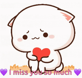 I Miss You So Much Mochi Peach Heart GIF