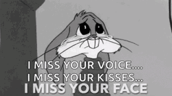 I Miss You So Much Your Voice Kisses Face Bugs Bunny GIF