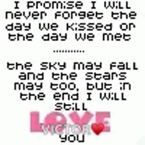 I Promise I Will Never Forget The Day We Kissed GIF