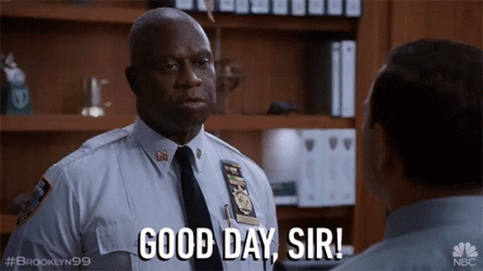 I Said Good Day Brooklyn 99 Ray Holt GIF