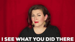 I See What You Did There Pointing Lady GIF