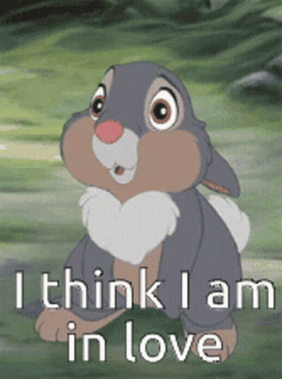 I Think I Am In Love Cartoon Rabbit GIF