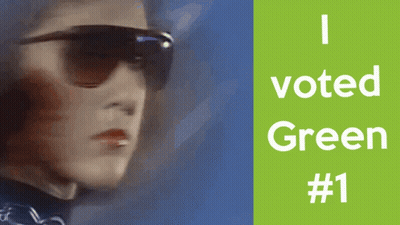 I Voted Green #1 Sign