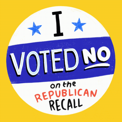 I Voted No On Republican Recall GIF