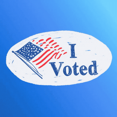 I Voted Sticker With American Flag GIF