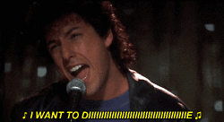 I Want To Die Adam Sandler Singing GIF