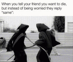 I Want To Die Grim Rippers Chest Bump GIF