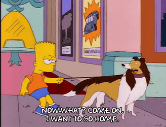 I Want To Go Home Bart Simpson GIF
