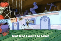 I Want To Live  Spongebob GIF