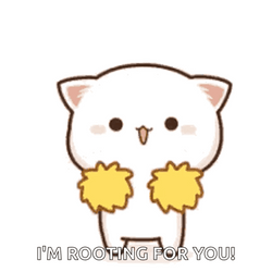 I Was Rooting For You Mochi Peach Cheerleader GIF