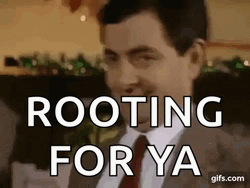 I Was Rooting For You Mr Bean Wink Eye GIF