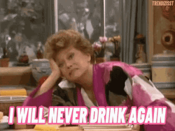 I Will Never Drink Again Hangover GIF