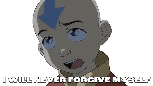 I Will Never Forgive Myself Cartoon Sticker