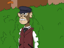 I Will Not Be Ignored Monkey Slowly Hiding Bushes GIF