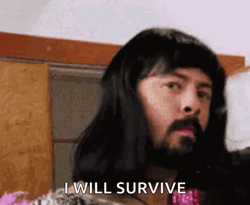 I Will Survive Man Wearing A Wig GIF