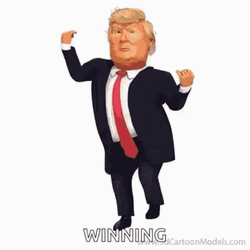 I Win Donald Trump Cartoon Dancing GIF