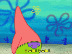 I Win Patrick Star SpongeBob GIF