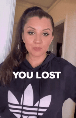 I Win You Lost Cocky Lady Mocking GIF