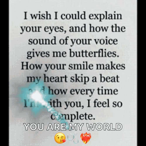 I Wish I Could Explain Your Eyes , And How The Sound Of Your Voice Gives Me Butterflies GIF